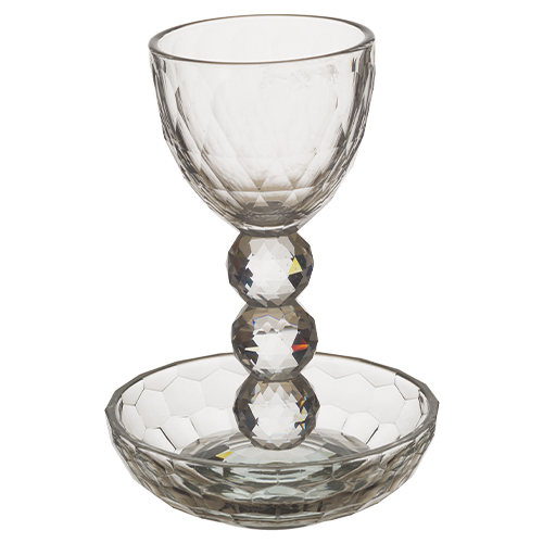 כוס קידוש מקריסטל דגם תשרי