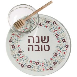 כלי לדבש עם צלחת