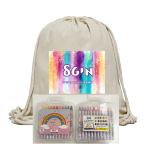 תיק שרוכים ומזוודת צבעי פנדה