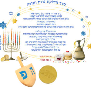 סדר הדלקת נרות חנוכה דגם 1