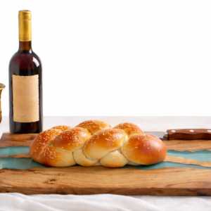 מגש עץ מיוחד + סכין נירוסטה